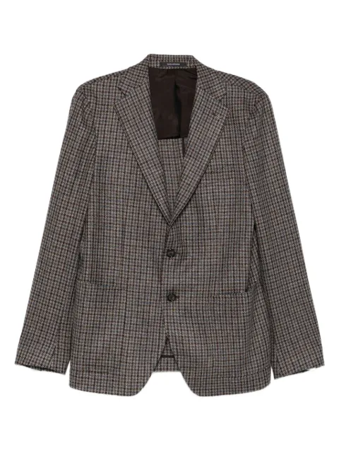 Tagliatore patterned single-breasted jacket Brown 1SVS22K440010