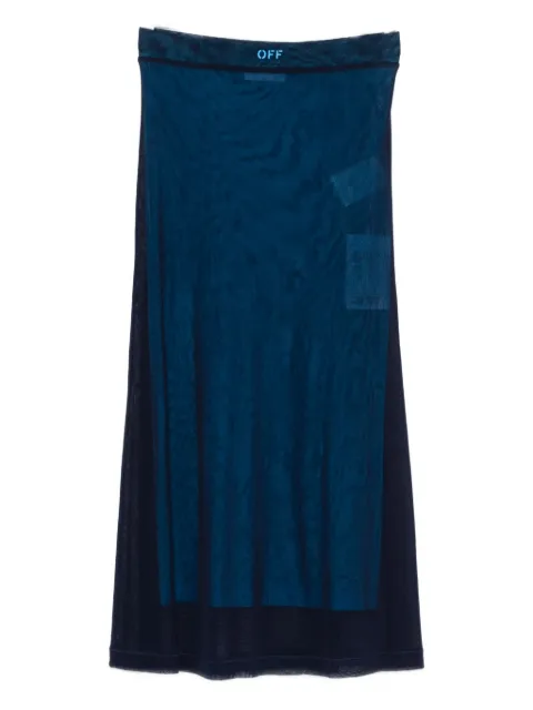 Off-White mesh midi skirt Blue OWCW00LF25JER0014870