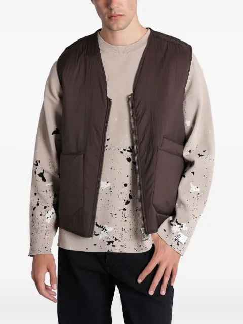 Études Studio sleeveless zip-pocket gilet Brown H25MMOUT723
