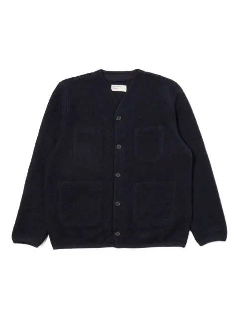 Universal Works buttoned cardigan Blue 16