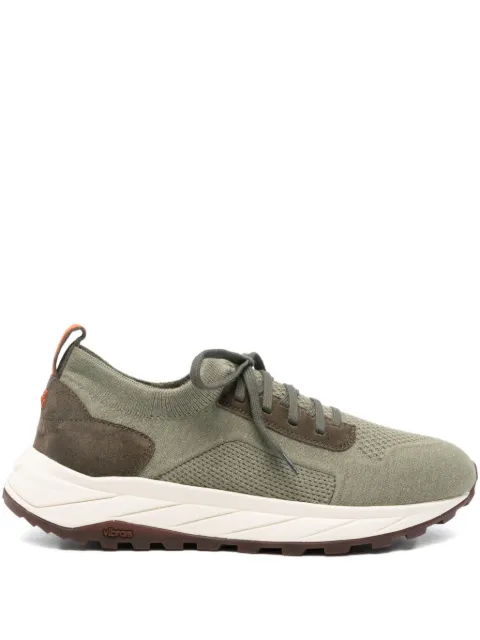 Henderson Baracco knitted panelled sneakers Green APOLLO53254