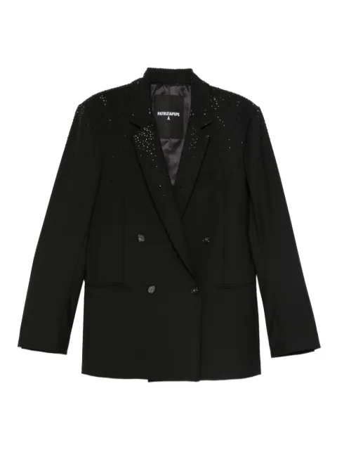Patrizia Pepe rhinestone-embellished blazer Black 5S0743A685