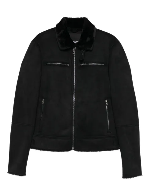 Patrizia Pepe soft-collar biker jacket Black 5O0025E018