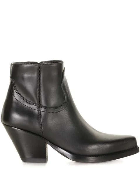 Sonora leather pointed cowboy boots Black JALAPEGNOT60CALFBLACK