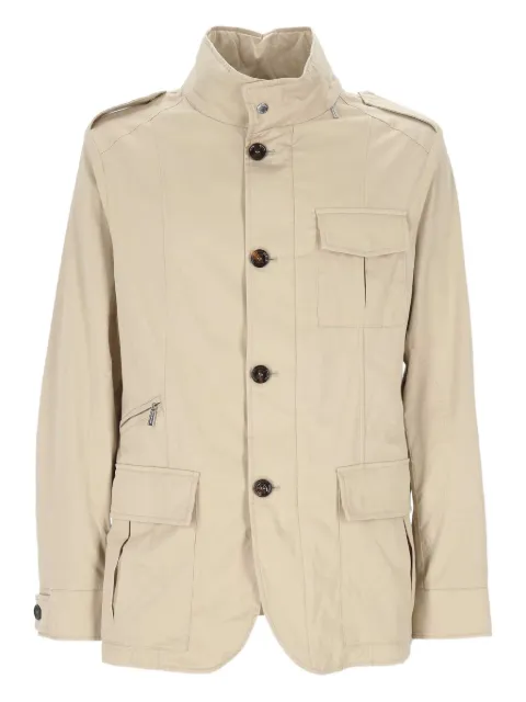 Moorer button-fastening flap-pocket jacket Neutrals PORTOSACU0252