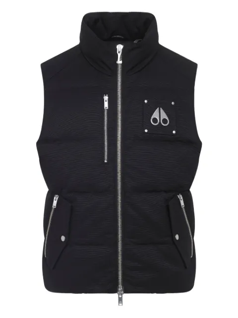 Moose Knuckles quilted logo-plaque gilet Black M35MV474H1