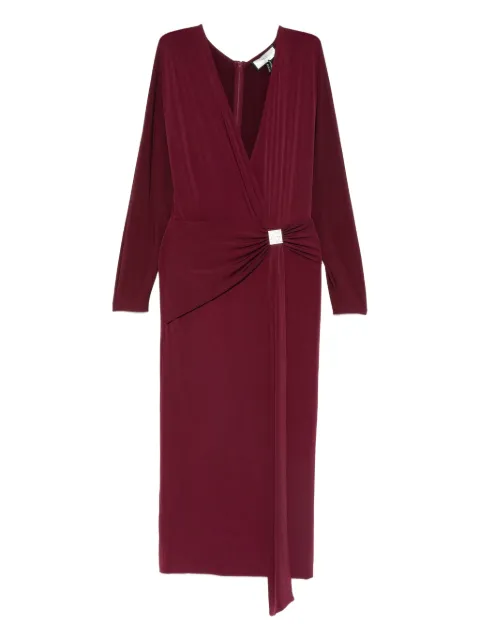 NISSA crystal-detail midi dress Red RS16071