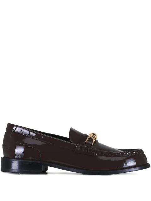 Dorothee Schumacher chain-detail leather loafers Brown 250202789