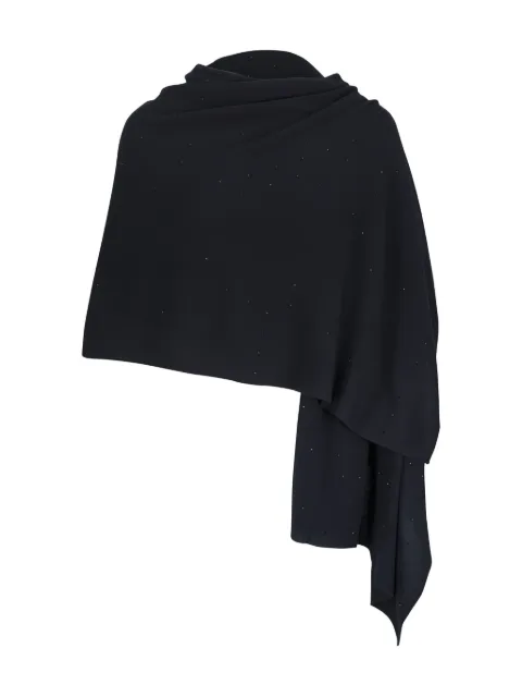 Kinross Cashmere embellished scarf Black LRAC3178