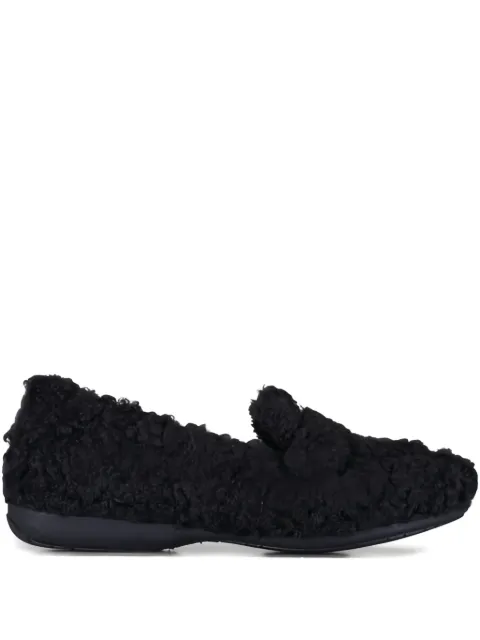 Ron White Teddy slip-on slippers Black TEDDYONYX