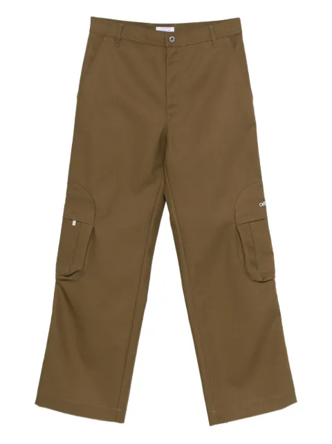 Off-White cargo pocket trousers Brown OMCF04DF25FAB0015801