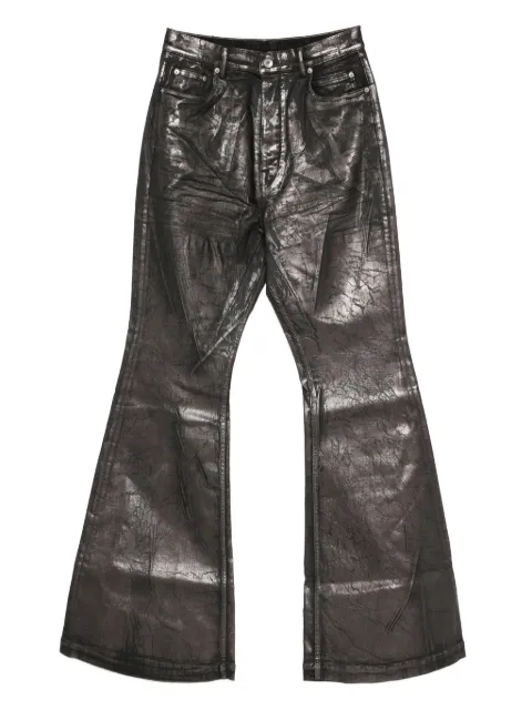 Rick Owens DRKSHDW crackled-effect flared jeans Brown DU02E7365SBZMC