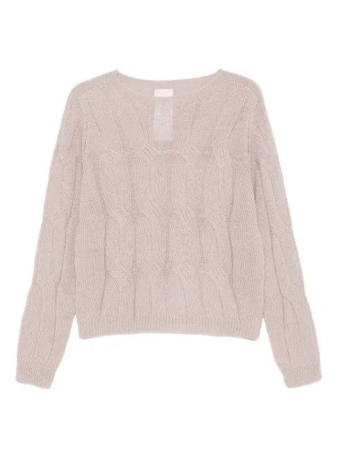 LIU JO cable-knit sweater Pink MF5489MA60Q61508
