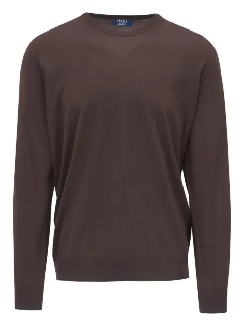 Fedeli crew-neck sweater Brown 7UI07012US8