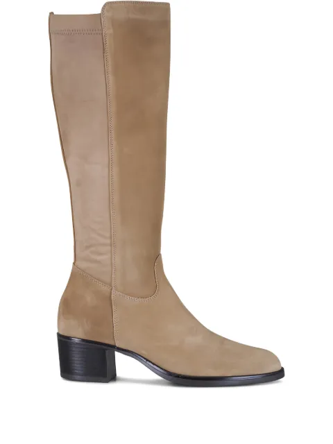 Ron White Wren block-heel boots Neutrals WRENOYSTER