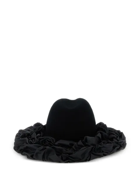 Comme Des Garçons x Hizume ruffled wide-brim hat Black GPK6021