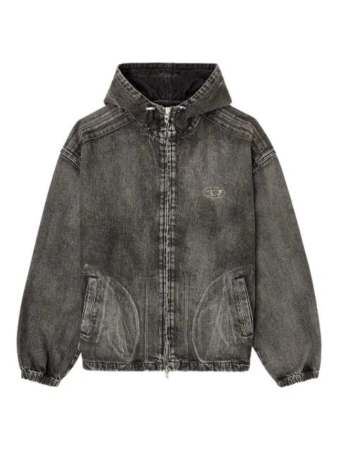 Diesel hooded jacket in faded denim Black P015820BEBT