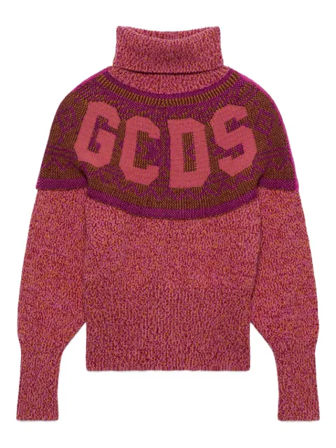 GCDS turtleneck knit jumpers Red B2CW1603KJ3