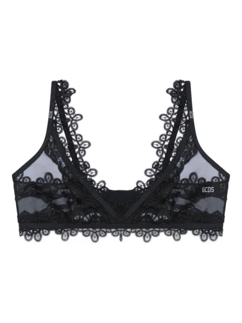GCDS lace bralette bras Black B2CW3602TS7