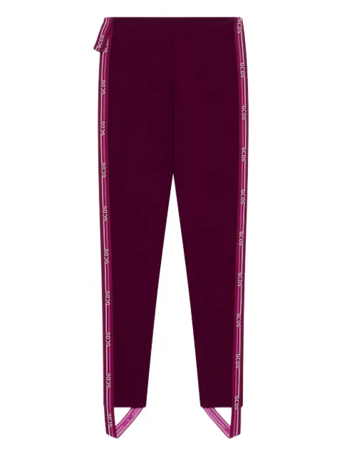 GCDS logo-tape piquet leggings Pink B2EW3003JJ6