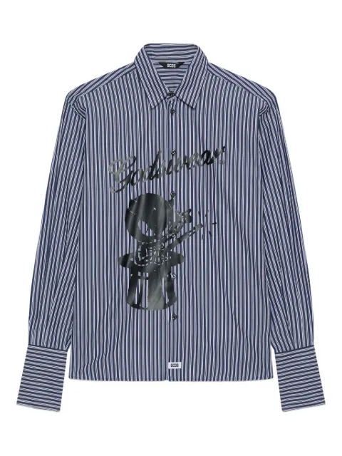 GCDS striped-pattern shirt Blue B2CM2411TQ8