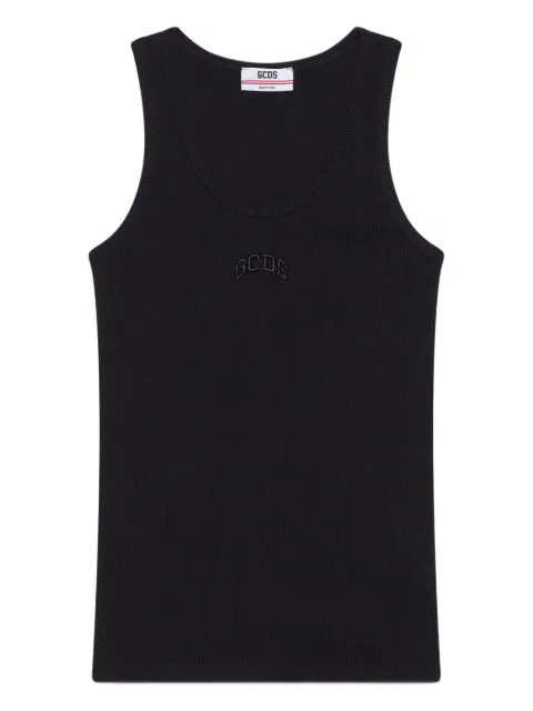 GCDS logo-embroidered tank top Black B2EW2801JA2