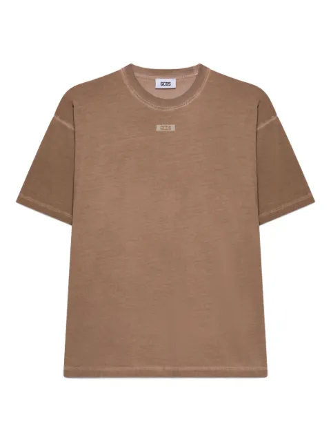 GCDS logo-detail cotton T-shirt Brown B2CM2313JF1