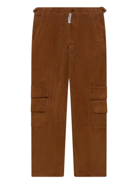 GCDS corduroy straight-leg trousers Brown B2CM2911TQ4