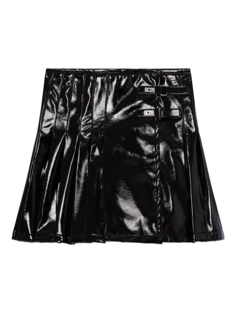 GCDS pleated buckle skirt Black B2CW3205TP6