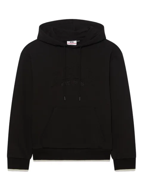GCDS logo-embossed hoodie Black B2EW1905JD1