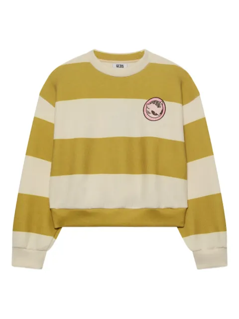 GCDS striped-pattern sweater Yellow B2CW1517KJ4