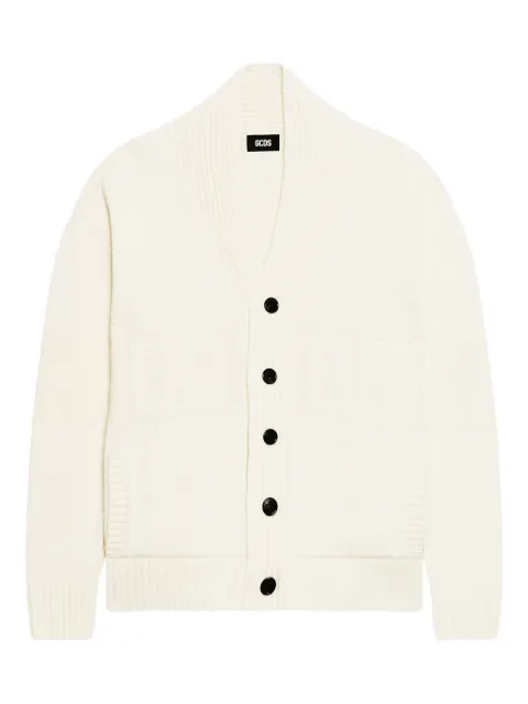 GCDS buttoned v-neck cardigan Neutrals B2CM1804KI8