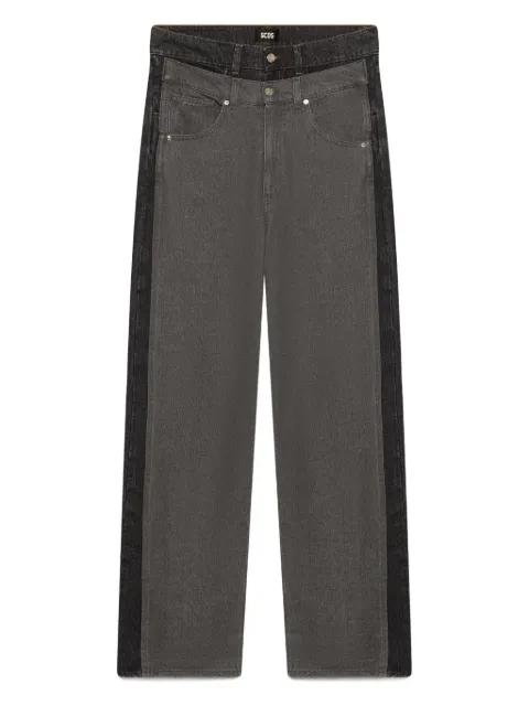 GCDS logo-patch jeans Grey B2CW2903DA6