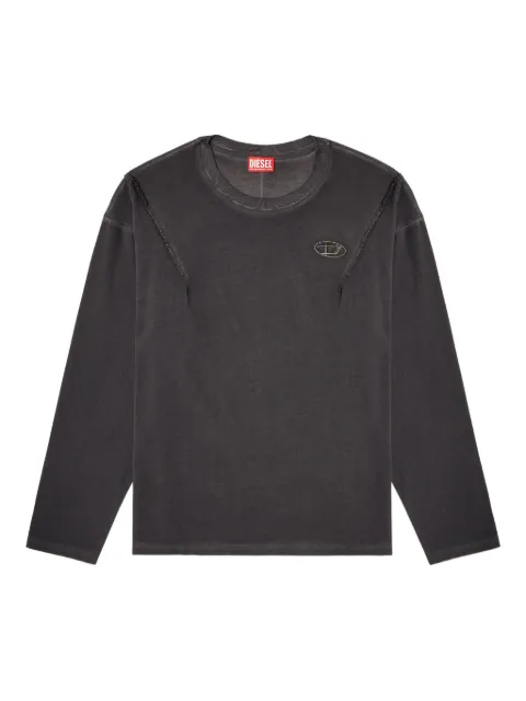 Diesel long-sleeve T-shirt with faded effect Black P015800SPCJ
