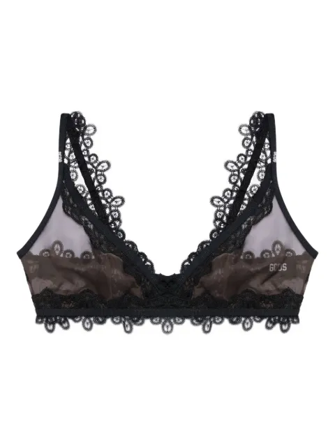 GCDS lace bralette bras Brown B2CW3602TS7