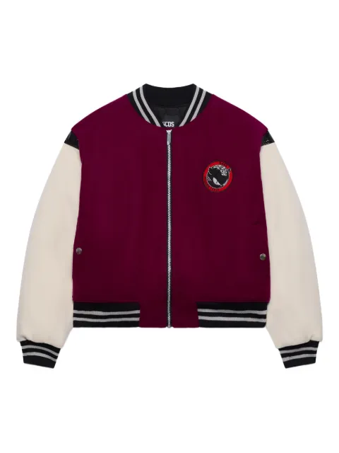 GCDS patch-motif bomber jacket Red B2CW0907MA3