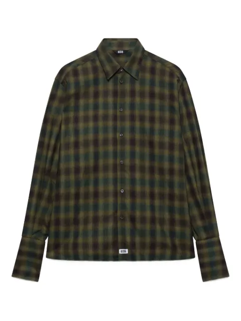 GCDS check long-sleeved top Green B2CW2419TS1