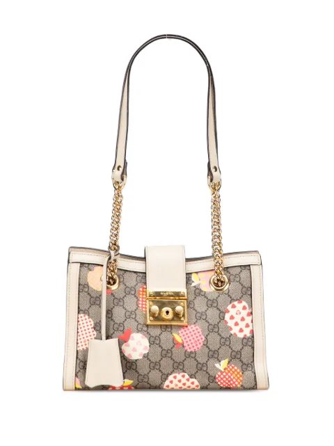 Gucci Pre-Owned 2000-2015 Small GG Supreme Apple Heart Padlock tote bag Brown 9UI0AY967L41F4Y6