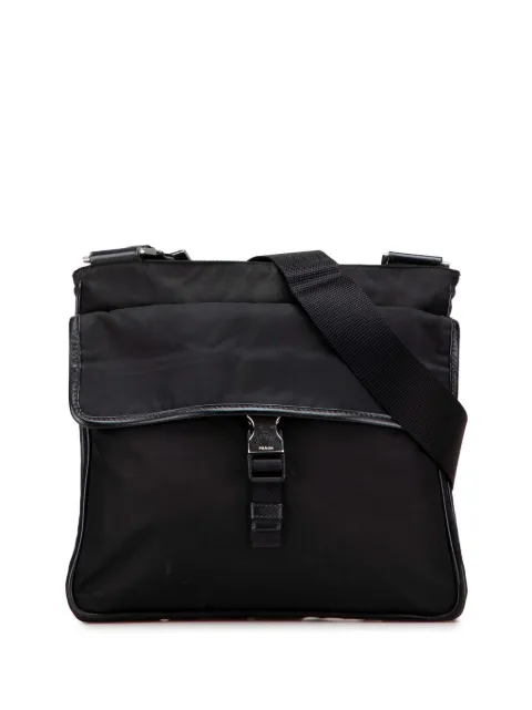 Prada Pre-Owned 2013-2025 Tessuto Zip Top crossbody bag Black PLJFNYWJZFNSMGBK