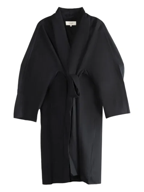 ATELIER NEW YORK tie-waist coat Black ATSS1DY