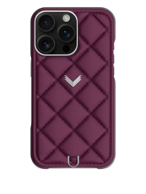 VELANTE quilted chain iPhone 16 Pro Max case Purple 01PK2DAI16PMSROYALPURPLEIPHONE16PROMAX
