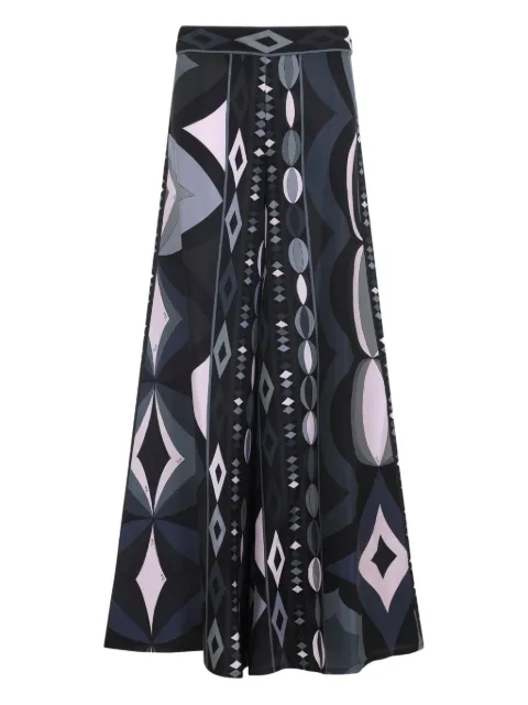 PUCCI Collane print silk palazzo pants Black 5URT015U881