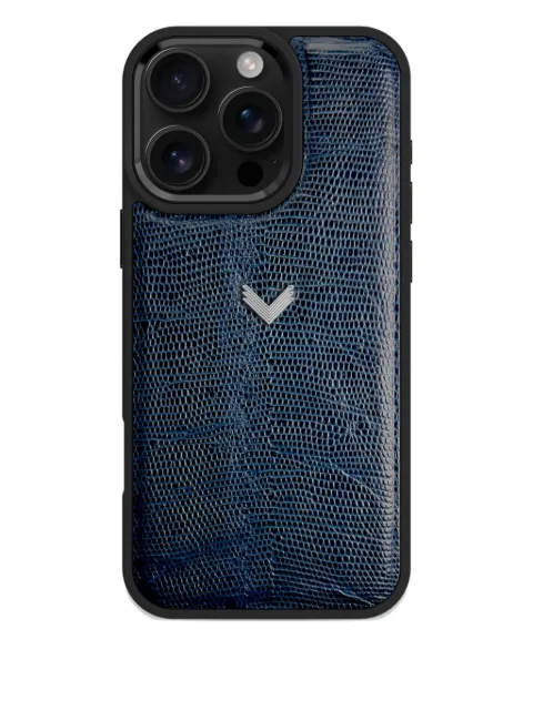 VELANTE lizard-texture iPhone 16 Pro Max phone case Blue 01PELRCAI16PMMMSBLCKBLUEBERRYIPHONE16PROMAX