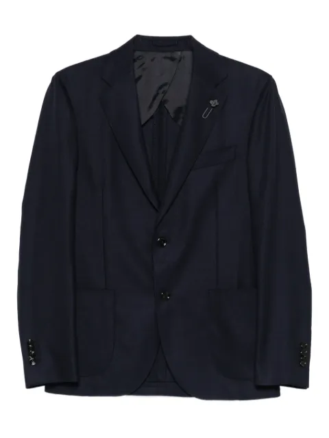Lardini virgin wool single-breasted blazer Blue CN528AECN64504