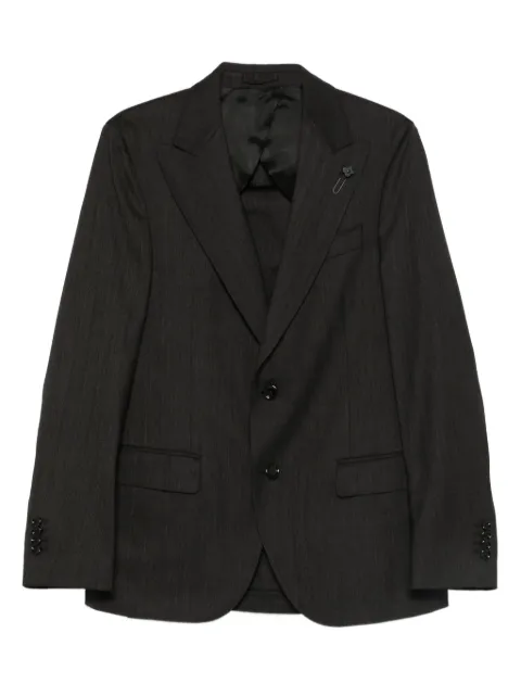 Lardini cotton single-breasted suit Black CN400AEAAIF65430