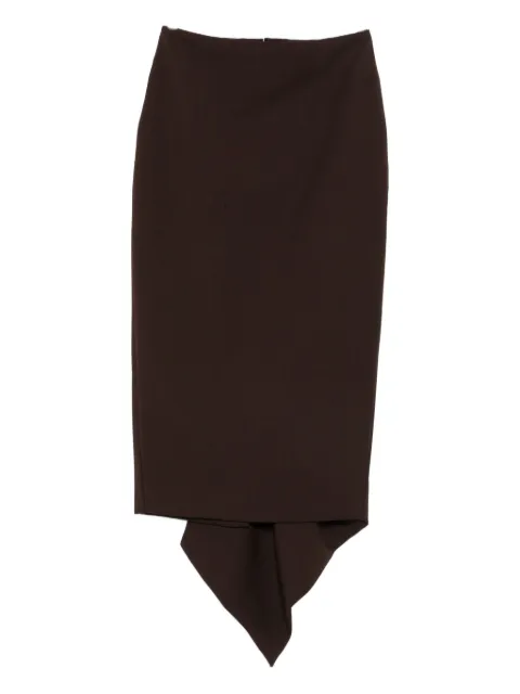THELATEST draped asymmetric skirt Brown TLWC9001W0206ABTP