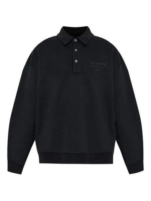 AllSaints XANDER collared polo shirt Black XANDERM020NC
