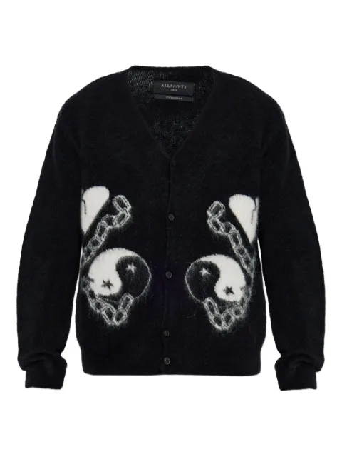 AllSaints Reflection button cardigan Black REFLECTIONM011KD