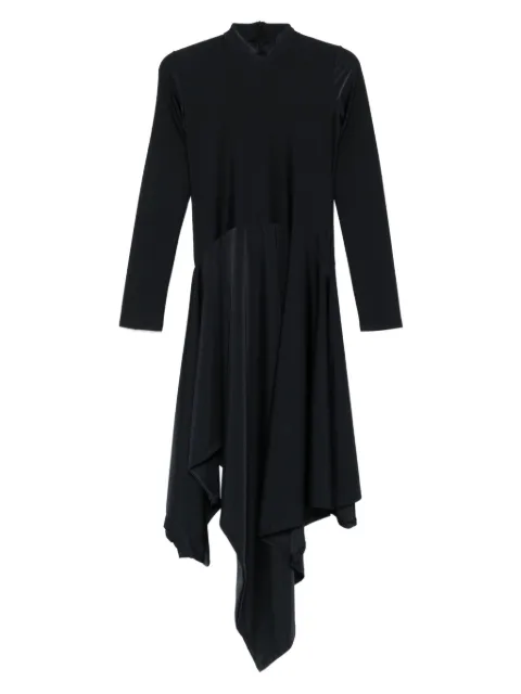 ALAINPAUL draped asymmetric dress Black S4WJEDR01