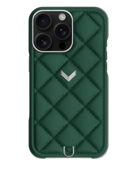 VELANTE leather iPhone 16 Pro Max phone case Green 01PK2DAI16PMSBRITISHGREEN